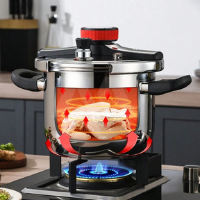 LEVE 3 PAGUE 1 - 2 Panelas de Pressão TurboChef Aço Inoxidável - À Prova De Explosões + Kit Utensílios